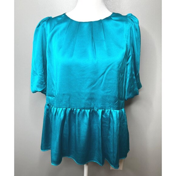 Lilly Pulitzer Blakelynn Elbow Sleeve Top Blue Rhapsody Size 6 - Picture 4 of 16